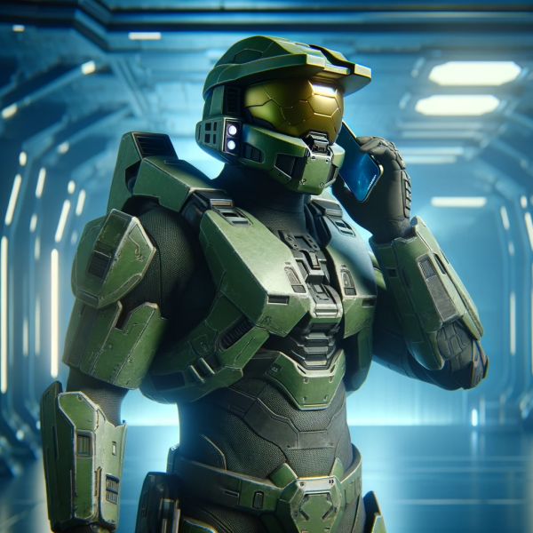 DALL·E 2024-01-20 14.31.15 - Create an image of a futuristic soldier similar to Master Chief from the Halo game series. The soldier is wearing a green, full-body, advanced combat .png